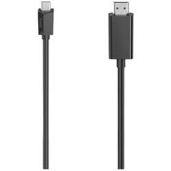 Hama USB-C® kabelový adaptér USB-C ® zástrčka, Zástrčka HDMI-A 1.50 m černá 00200718 Kabel pro displeje USB-C®