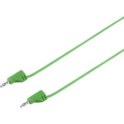 VOLTCRAFT MSB-200 měřicí kabel lamelová zástrčka 2 mm lamelová zástrčka 2 mm 0.60 m zelená 1 ks