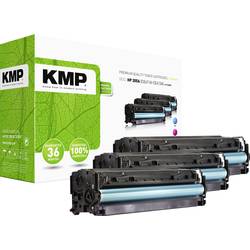 KMP H-T196 CMY kazeta s tonerem kombinované balení náhradní HP 305A, CE411A, CE412A, CE413A azurová, purppurová, žlutá 3400 Seiten kompatibilní sada tonerů