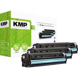 KMP H-T144 CMY kazeta s tonerem kombinované balení náhradní HP 128A, CE321A, CE322A, CE323A azurová, purppurová, žlutá 1300 Seiten kompatibilní sada tonerů
