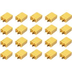 Reely 1399717 zásuvkový konektor k propojení akumulátoru a regulátoru RC modelu XT60 pozlacené 20 ks