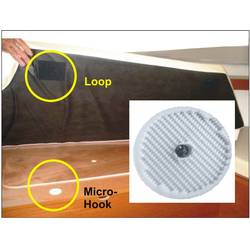 FASTECH® 703-330-Bag podložka s háčkem, k našroubování, háčková část, černá, 4 ks