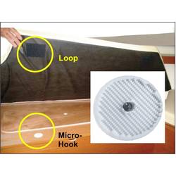 FASTECH® 703-330-Bag podložka s háčkem, k našroubování, háčková část, černá, 4 ks