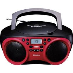 Lenco SCD-501 CD-rádio FM AUX, Bluetooth, CD, USB červená, černá