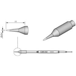 JBC Tools C245032 pájecí hrot oblý, rovný Velikost hrotů 0.4 mm Délka hrotů 11 mm Obsah 1 ks