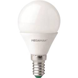 Megaman LG2605.5 E14 2800K LED Energetická třída (EEK2021) F (A - G) E14 kapkový tvar 5.5 W = 40 W teplá bílá (Ø x d) 45 mm x 83.00 mm 1 ks