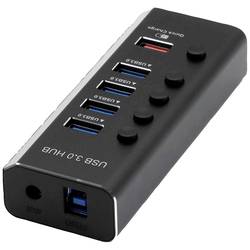 Roline 4 + 1 port USB 3.1 Gen 1 hub černá