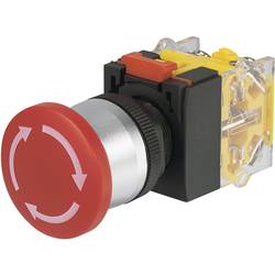 TRU COMPONENTS LAS0-A3Y-11TS nouzový vypínač 250 V/AC 5 A 1 rozpínací kontakt, 1 spínací kontakt IP40 1 ks