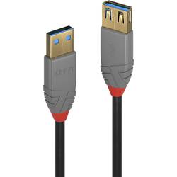 LINDY USB kabel USB 3.2 Gen1 (USB 3.0 / USB 3.1 Gen1) USB-A zástrčka, USB-A zásuvka 2.00 m černá 36762