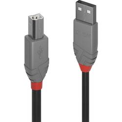 LINDY USB kabel USB 2.0 USB-A zástrčka, USB-B zástrčka 7.50 m černá 36676