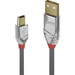 LINDY USB kabel USB 2.0 USB-A zástrčka, USB Mini-B zástrčka 5.00 m šedá 36634