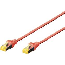 Digitus DK-1644-A-020/R RJ45 síťové kabely, propojovací kabely CAT 6A S/FTP 2.00 m červená bez halogenů, kroucené páry , s ochranou, samozhášecí 1 ks