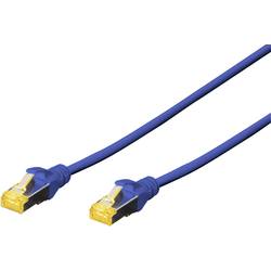 Digitus DK-1644-A-030/B RJ45 síťové kabely, propojovací kabely CAT 6A S/FTP 3.00 m modrá bez halogenů, kroucené páry , s ochranou, samozhášecí 1 ks