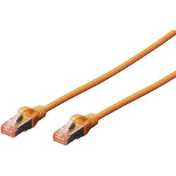 Digitus DK-1644-005/OR RJ45 síťové kabely, propojovací kabely CAT 6 S/FTP 0.50 m oranžová bez halogenů, kroucené páry 1 ks