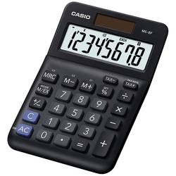 Casio MS-8F stolní kalkulačka černá Displej (počet míst): 8 na baterii, solární napájení (š x v x h) 101 x 148.5 x 27.6 mm