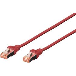 Digitus DK-1644-005/R RJ45 síťové kabely, propojovací kabely CAT 6 S/FTP 0.50 m červená bez halogenů, kroucené páry , s ochranou, samozhášecí 1 ks