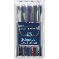 Schneider Schreibgeräte inkoustové kuličkové pero One Business 0.6 mm modrá, zelená, červená, černá 183094 4 ks