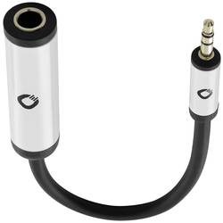 Oehlbach jack audio kabelový adaptér [1x jack zásuvka 6,3 mm - 1x jack zástrčka 3,5 mm] 15 cm černá