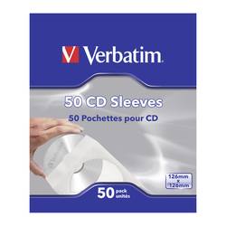 Verbatim obal na CD 49992 1 CD/DVD/Blu-Ray bílá papír 50 ks