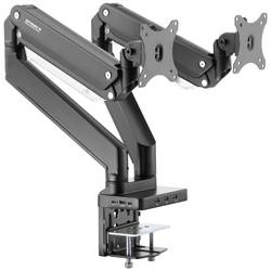 SpeaKa Professional SP-MM-830 držák na stůl pro monitor 2 Displej: (s) 43,2 cm (17) - 88,9 cm (35) matná černá nakláněcí, naklápěcí, nastavitelná výška, otočný