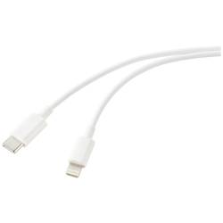 Renkforce USB kabel USB 2.0 USB-C ® zástrčka, Apple Lightning konektor 3.00 m bílá (ledový vzor) RF-5724082