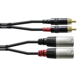 Cordial CFU 1,5 MC audio kabelový adaptér [2x XLR zástrčka - 2x cinch zástrčka] 1.50 m černá