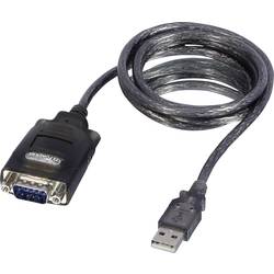 LINDY USB 2.0, sériový adaptér [1x USB - 1x RS232 zástrčka ] USB RS232 Converter w/ COM Port Retention 1.10 m