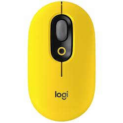 Logitech POP drátová myš Bluetooth® optická žlutá, černá, šedá 4 tlačítko 4000 dpi Snadné přepínání 3 zařízení, Tiché klávesy, integrovaný scrollpad