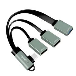 LogiLink UA0361 3 porty USB-C® (USB 3.1) Multiport hub stříbrná