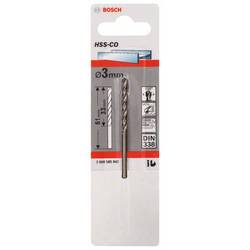 Bosch Accessories 2608585842 Bosch Power Tools HSS kovový spirálový vrták 3 mm Celková délka 61 mm Cobalt DIN 338 válcová stopka 1 ks