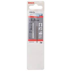 Bosch Accessories 2608585839 Bosch Power Tools HSS kovový spirálový vrták 1.5 mm Celková délka 40 mm Cobalt DIN 338 válcová stopka 1 ks