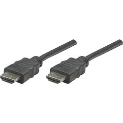 Manhattan HDMI kabel Zástrčka HDMI-A, Zástrčka HDMI-A 1.00 m černá 308816 High Speed HDMI HDMI kabel