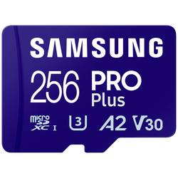 Samsung PRO Plus paměťová karta microSDXC 256 GB A2 Application Performance Class, v30 Video Speed Class, UHS-I vč. SD adaptéru
