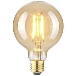 LightMe LM85059 LED E27 kulatý tvar 2.5 W jantar (Ø x v) 95 mm x 140 mm vlákno 1 ks