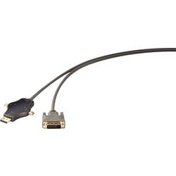 Renkforce RF-3909366 kabelové sdílení kabel [1x DVI zástrčka 24+1pólová - 3x mini DisplayPort zástrčka, zástrčka DisplayPort, USB 3.1 zástrčka C ] černá