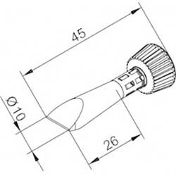 Ersa 0102CDLF100C/SB pájecí hrot dlátový Velikost hrotů 10 mm Délka hrotů 45 mm Obsah 1 ks