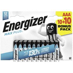 Energizer Max Plus mikrotužková baterie AAA alkalicko-manganová 1.5 V 20 ks