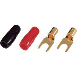 Sinuslive KSI 10 vidlicové kabelové oko 10 mm² Ø otvoru=5 mm částečná izolace černá, červená 10 ks