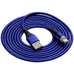 Akyga USB kabel USB-A zástrčka, USB-C ® zástrčka 2.00 m modrá AK-USB-43