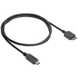 Akyga USB kabel USB 3.0 USB Micro-B 3.0 zástrčka , USB-C ® zástrčka 1.00 m černá AK-USB-44