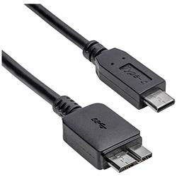 Akyga USB kabel USB 3.0 USB Micro-B 3.0 zástrčka , USB-C ® zástrčka 1.00 m černá AK-USB-44
