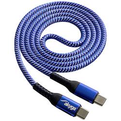 Akyga USB kabel USB-C ® zástrčka, USB-C ® zástrčka 1.00 m modrá AK-USB-37
