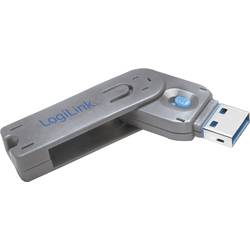 LogiLink zámek portu USB USB PORT LOCK, 1 KEY stříbrná, modrá vč. 1 klíče AU0044