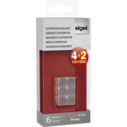 Sigel magnet C5 Strong (š x v x h) 10 x 10 x 10 mm krychle stříbrná 6 ks GL192