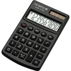 Olympia LCD 1110 kapesní kalkulačka černá Displej (počet míst): 10 solární napájení, na baterii (š x v x h) 70 x 10 x 117 mm