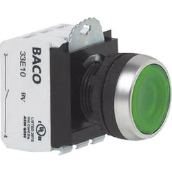 BACO L21AA02M L21AA02M tlačítko kovový přední prstenec, pochromované provedení zelená 1 ks