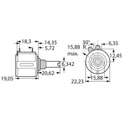 Bourns 3540S-1-104L precizní potenciometr, 2 W, 100 kΩ, 1 ks