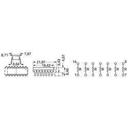 Bourns 4116R-1-151LF rezistor 150 Ω THT DIP-16 0.25 W 1 ks