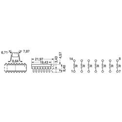 Bourns 4116R-1-472LF rezistor 4.7 kΩ THT DIP-16 0.25 W 1 ks