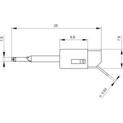 SKS Hirschmann KLEPS 064 PCH, rt krokosvorka, konektor 0,64 mm, Ohne Messkategorie, červená